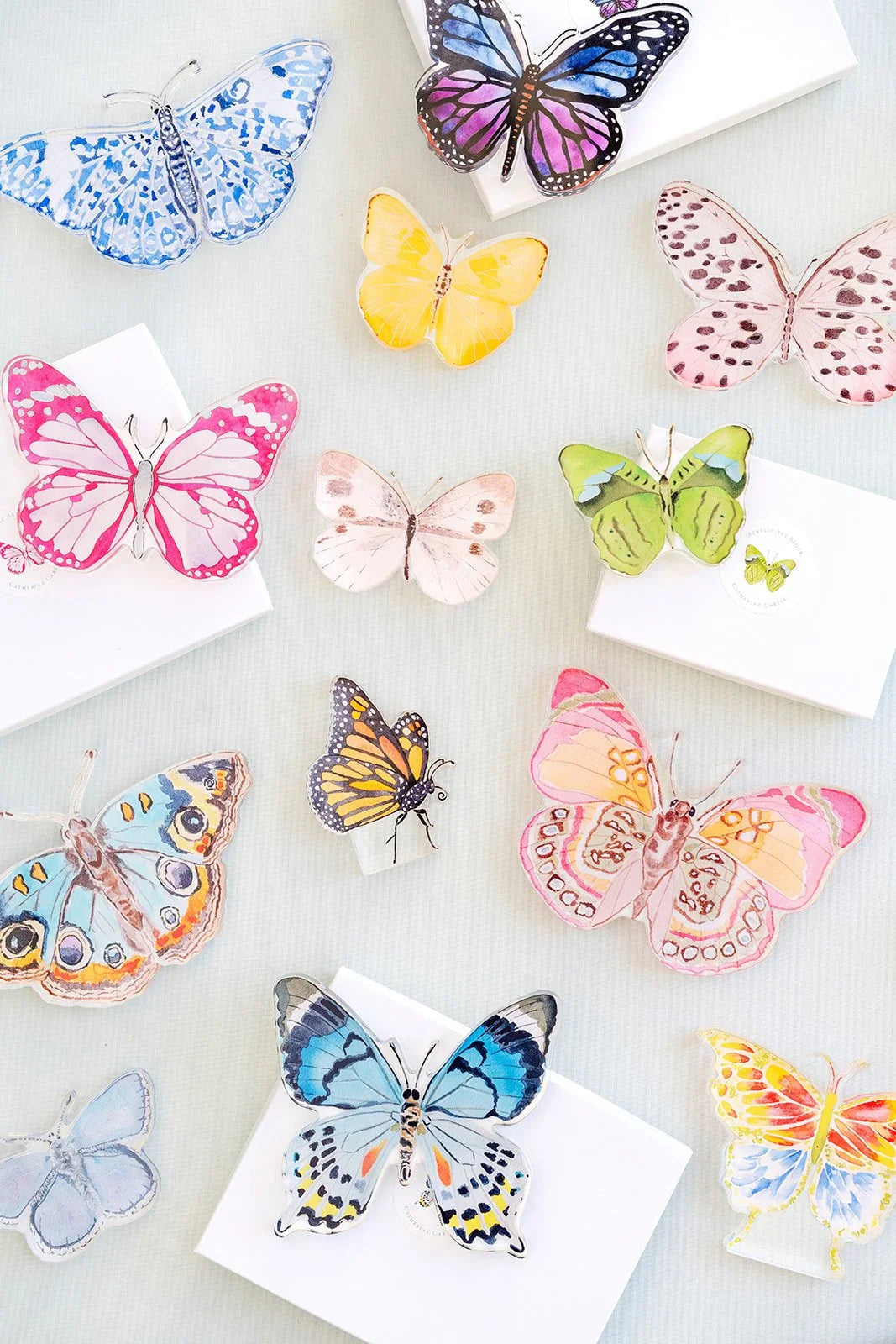 Purple Butterfly Acrylic Art Block Small