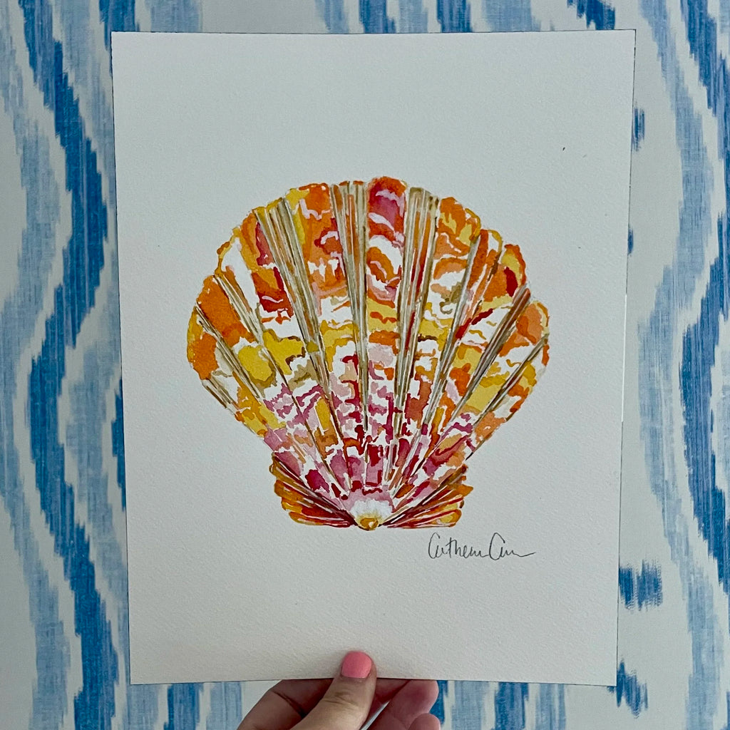 Sunrise Shell Art Print 8x10