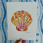 Sunrise Shell Art Print 8x10