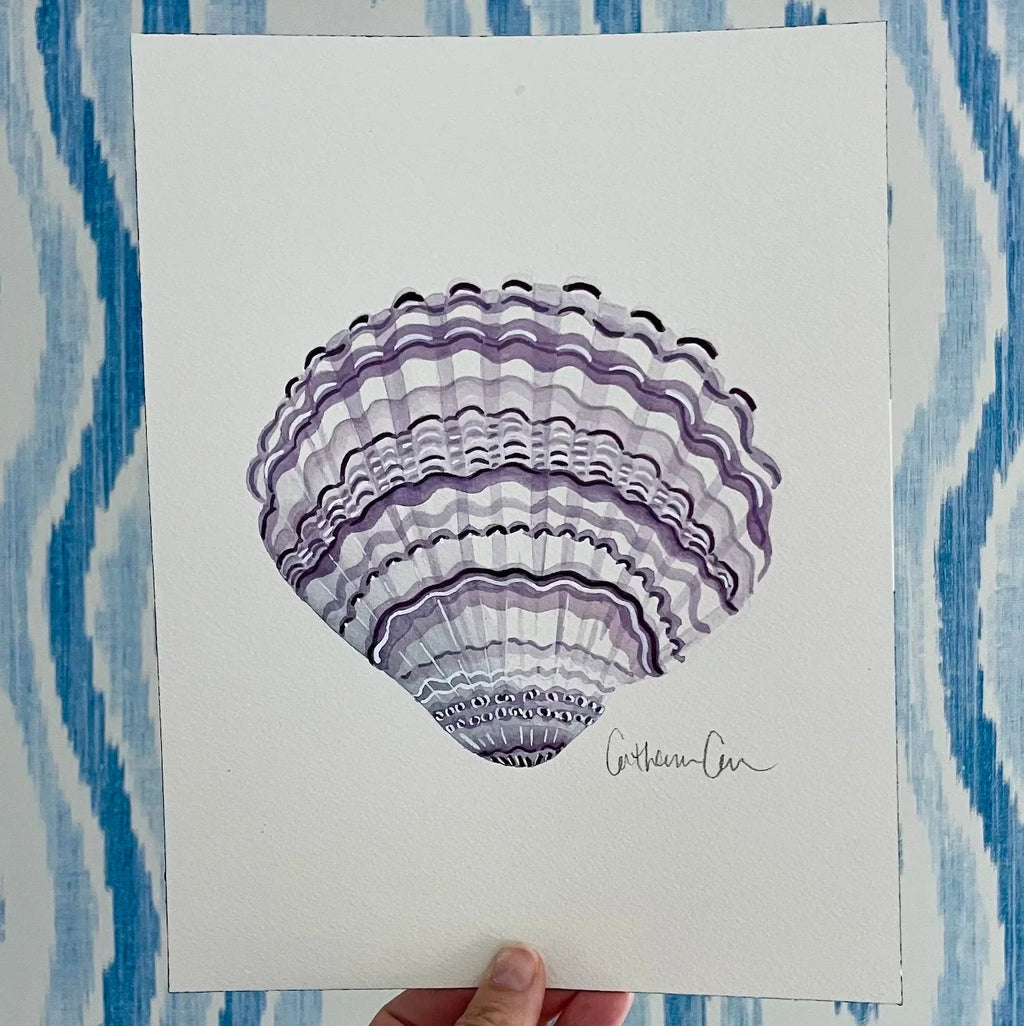 Lilac Cockle Art Print 8x10