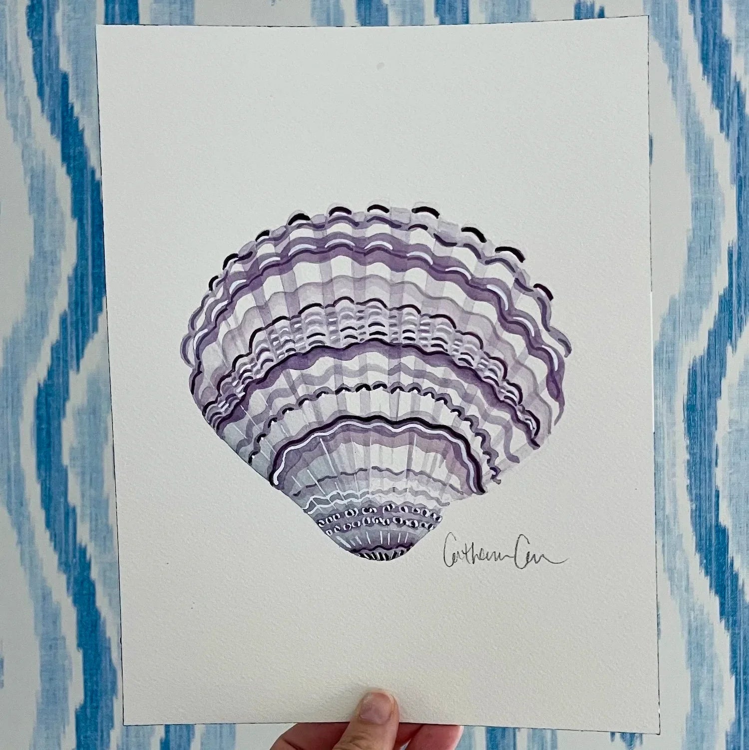 Lilac Cockle Art Print 8x10