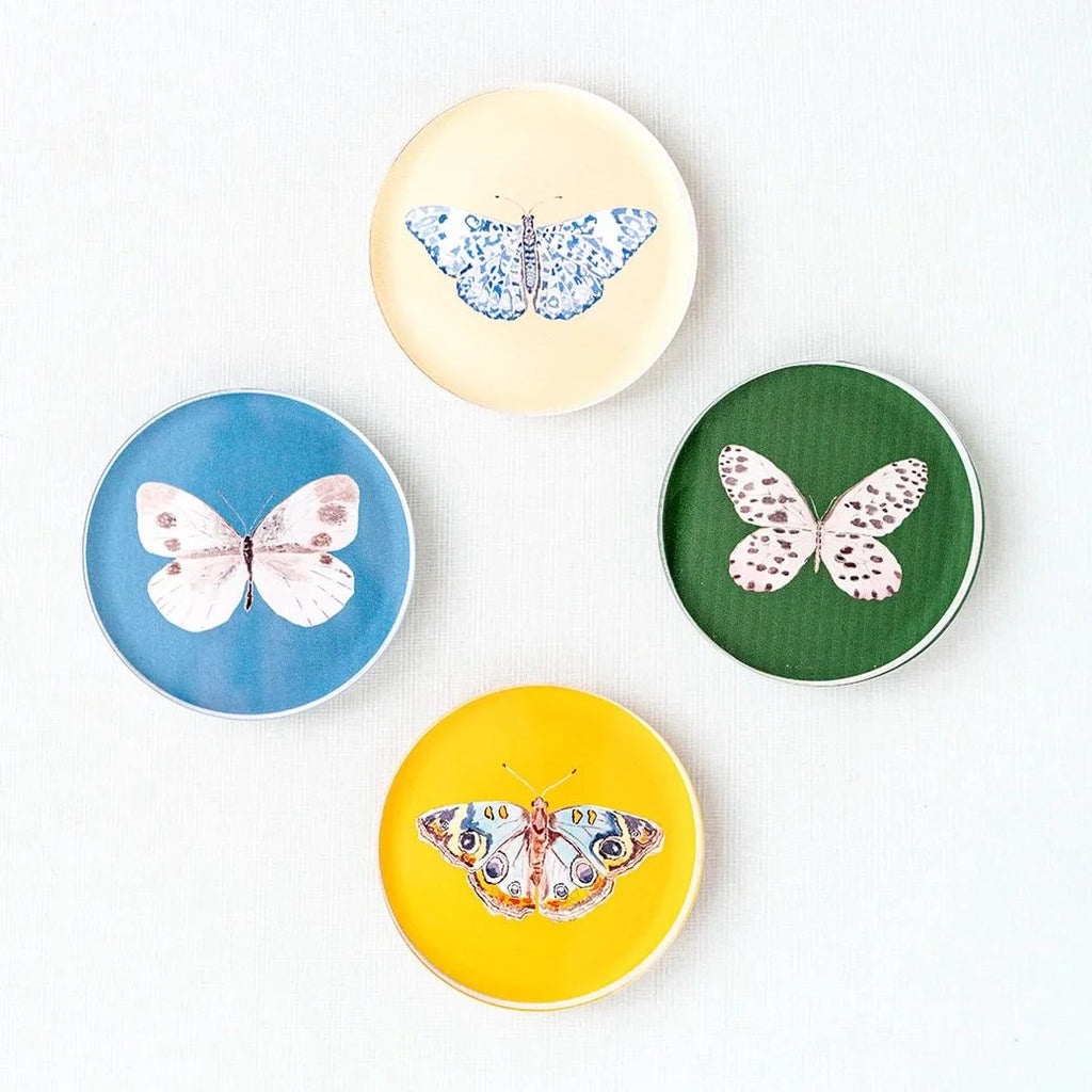 Acrylic Butterfly Coaster Set - Autumn