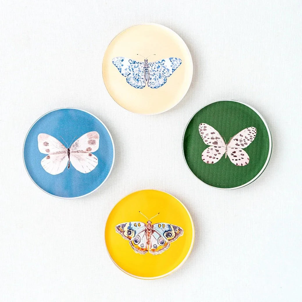 Acrylic Butterfly Coaster Set - Autumn