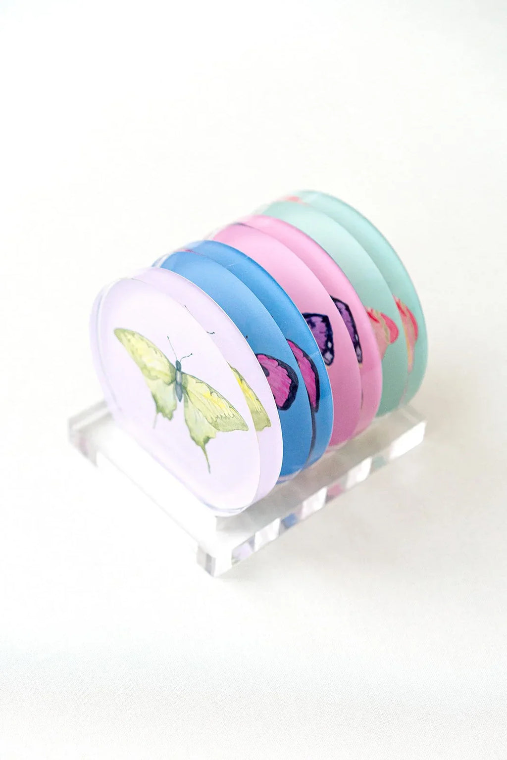Acrylic Butterfly Coaster Set - Autumn
