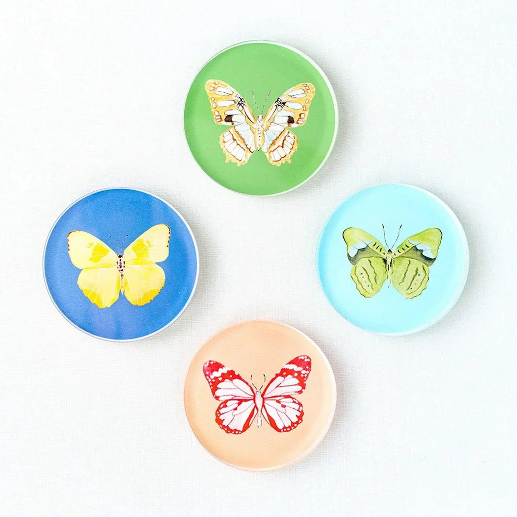 Acrylic Butterfly Coaster Set - Spring