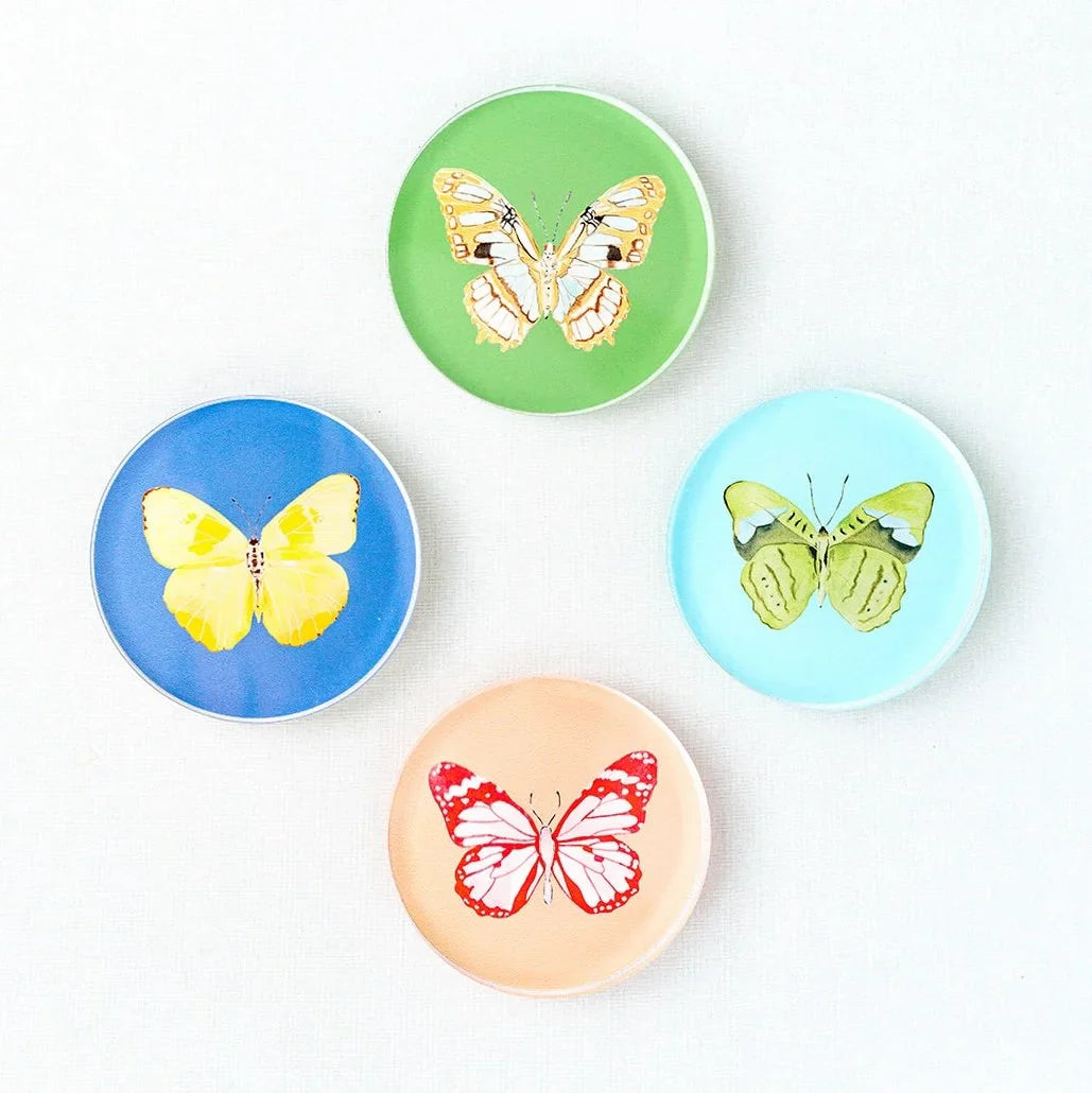 Acrylic Butterfly Coaster Set - Spring
