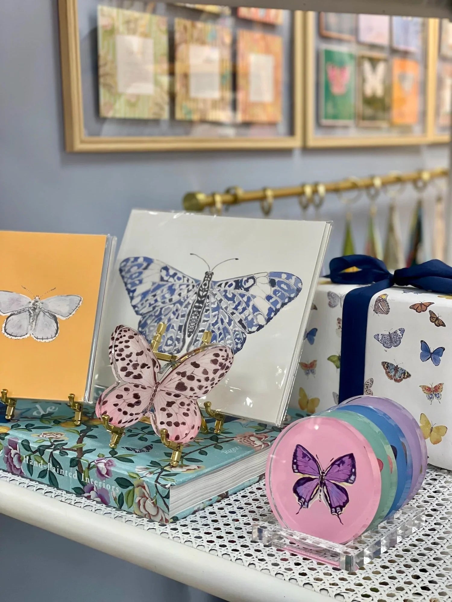 Acrylic Butterfly Coaster Set - Summer