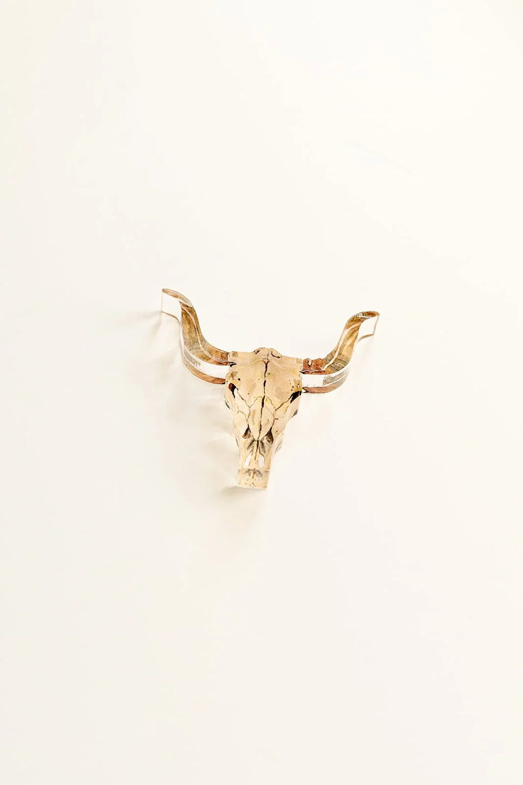 Cow Skull Acrylic Art Block