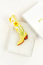 Daffodil Boot Acrylic Art Block