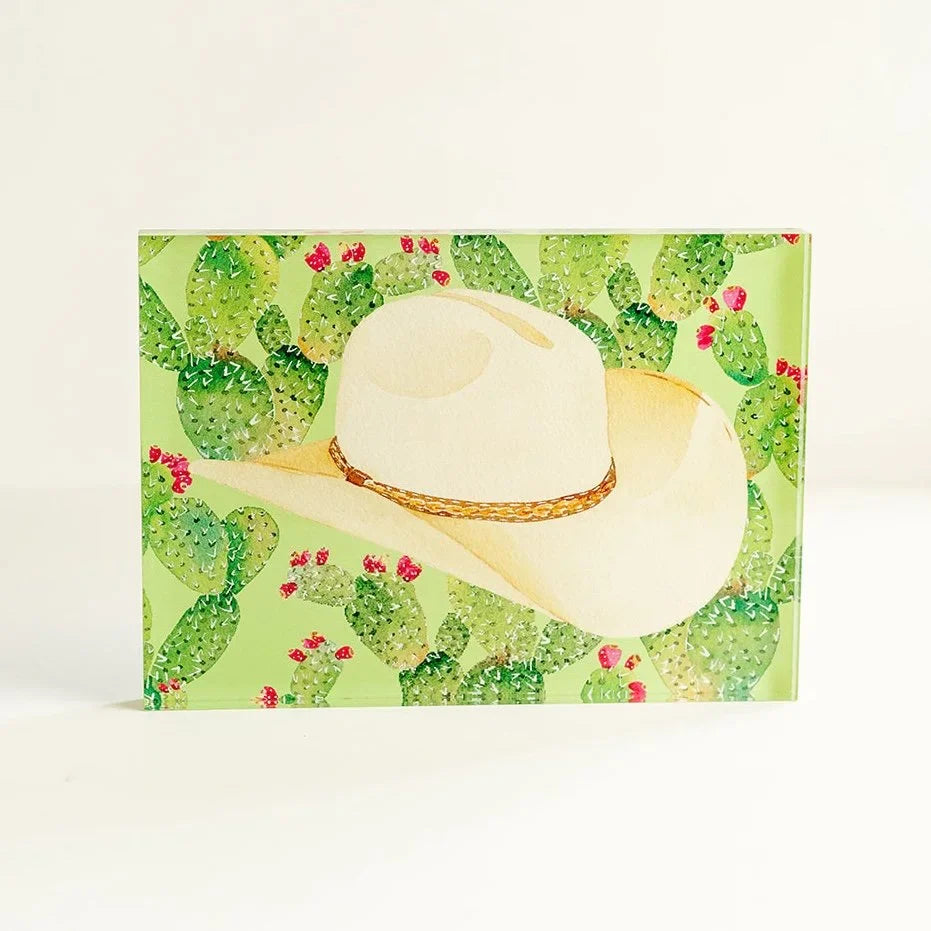 Stetson Cactus Acrylic Art Block