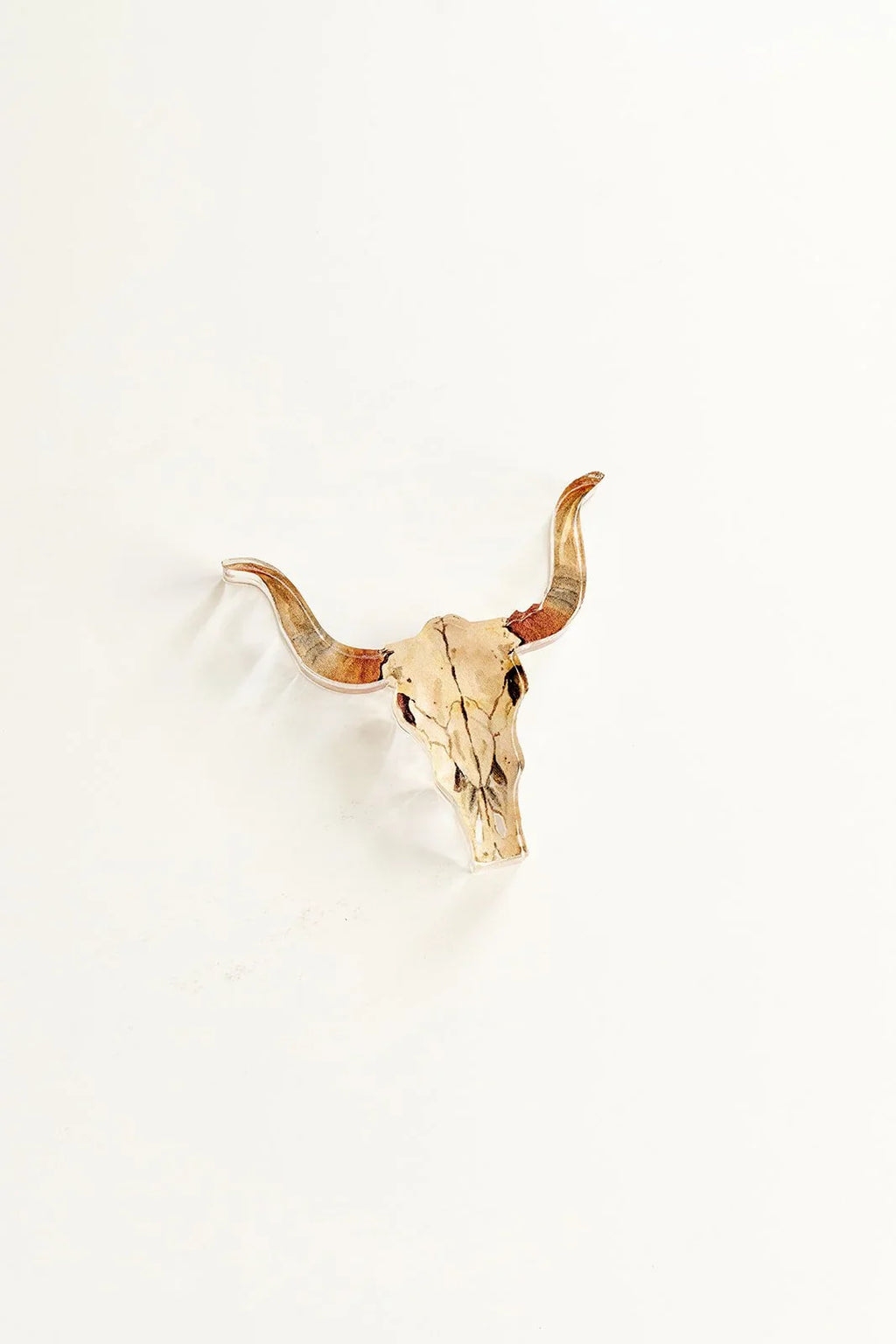 Cow Skull Acrylic Art Block