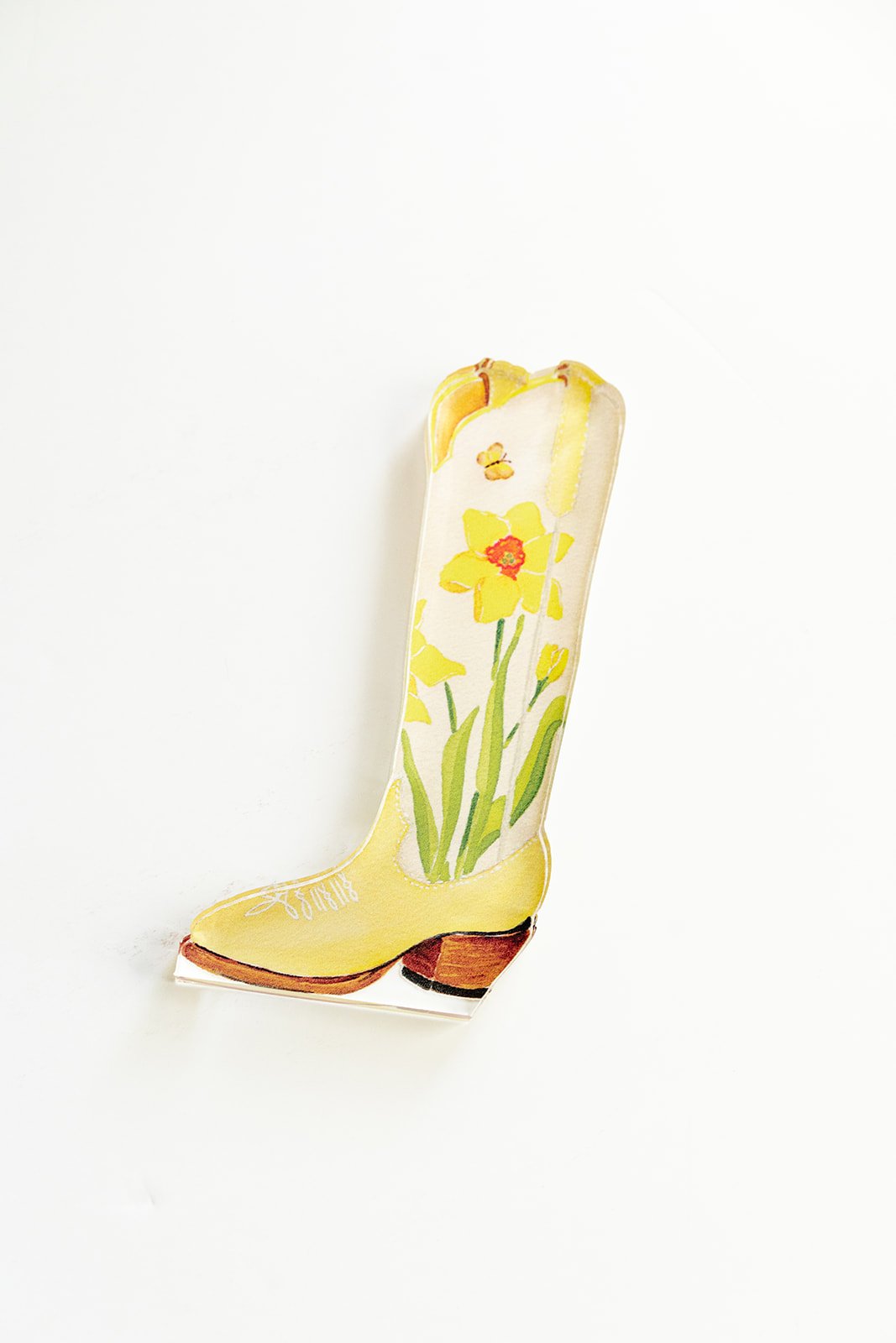 Daffodil Boot Acrylic Art Block