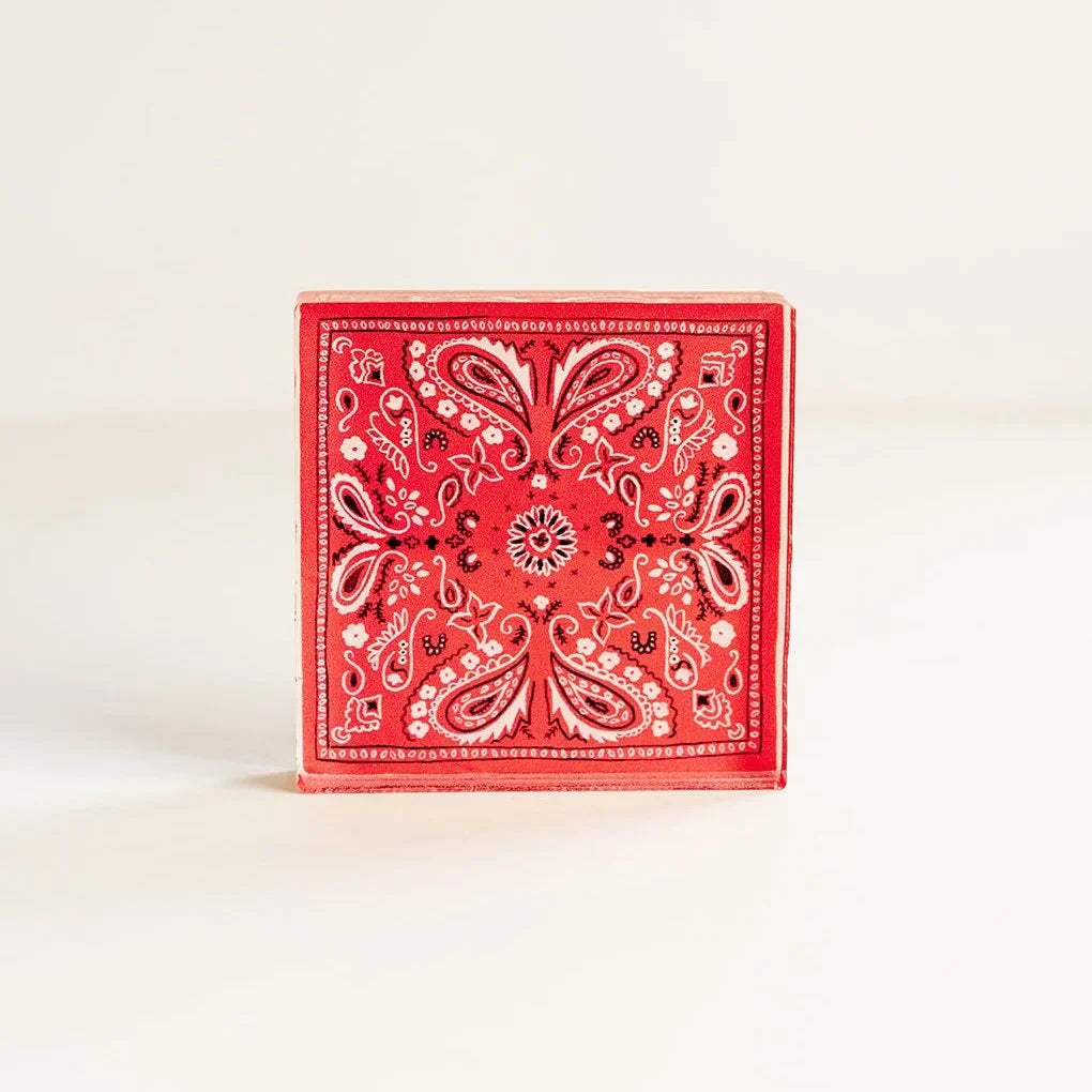 Red Bandana Acrylic Art Block