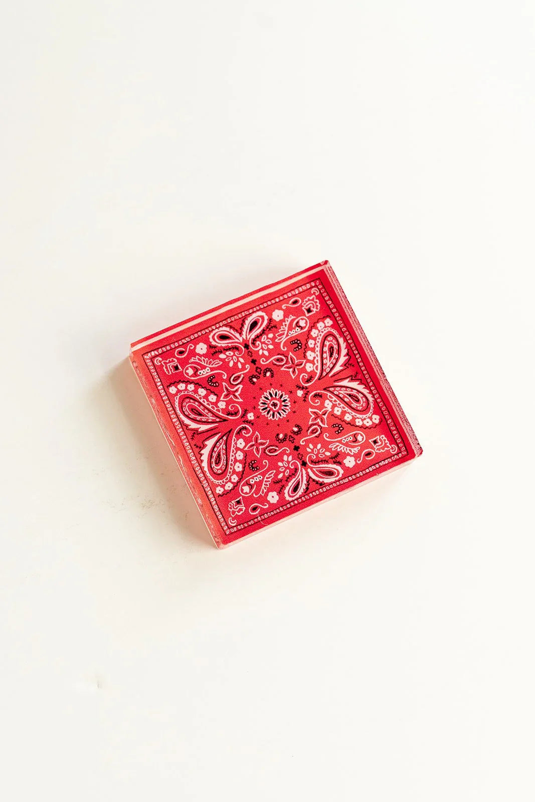 Red Bandana Acrylic Art Block