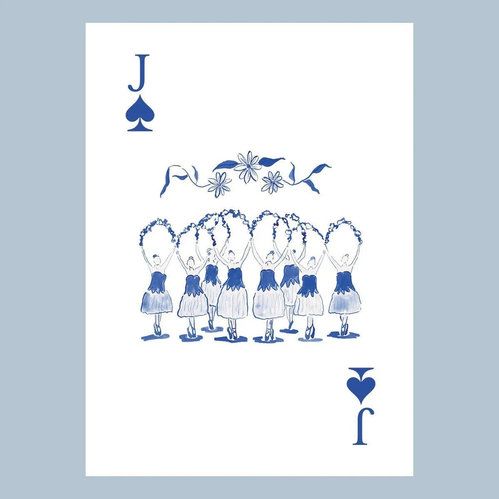 Nutcracker Toile Playing Cards with Acrylic Box