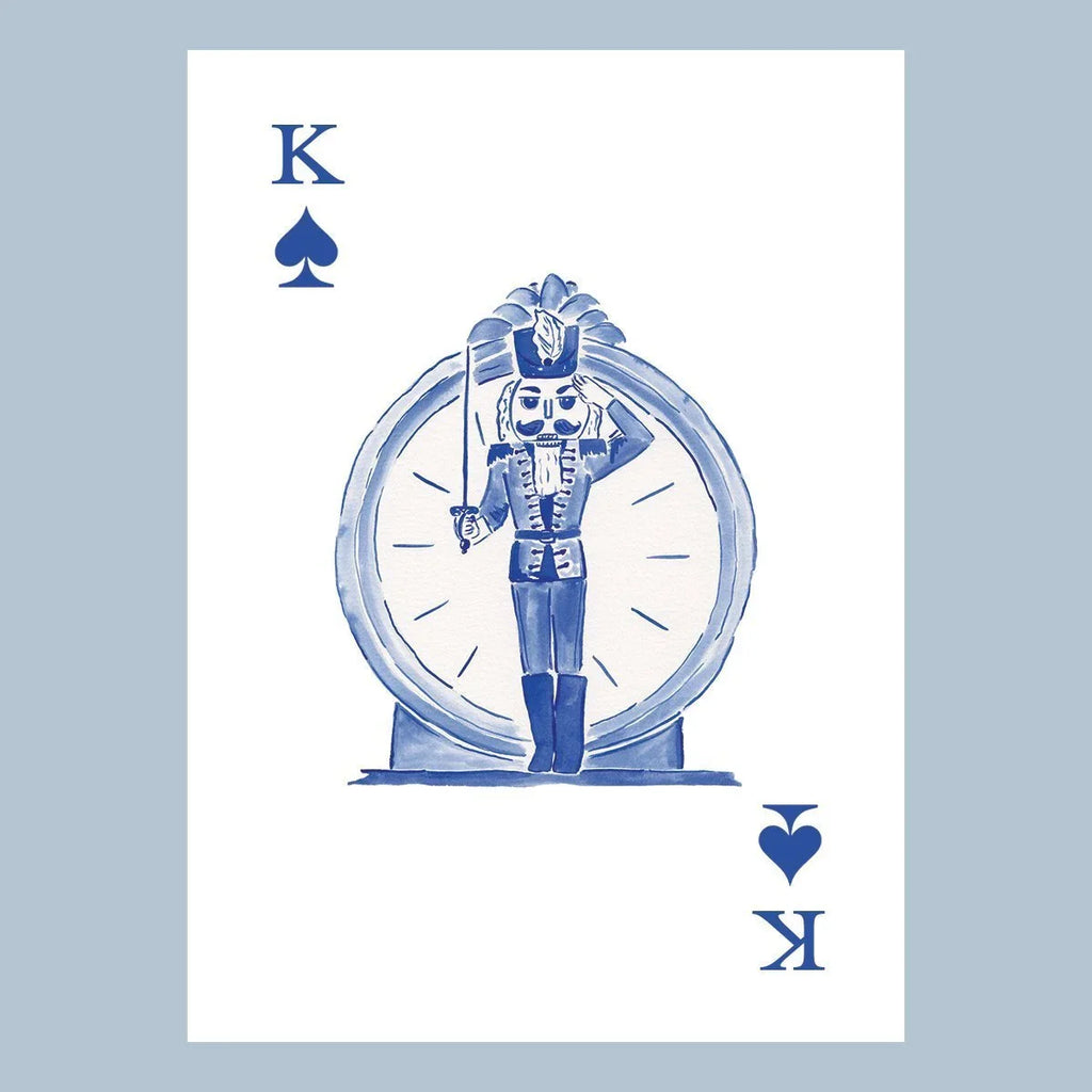 Nutcracker Toile Playing Cards with Acrylic Box