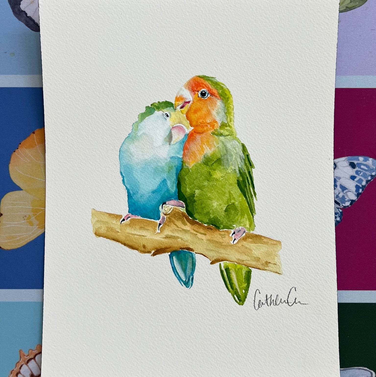 Lovebirds - Original Painting