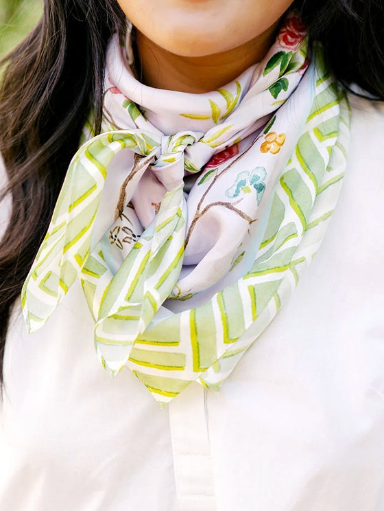 Lavender Chinoiserie Scarf