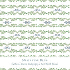 Gift Wrap - Mistletoe Blue