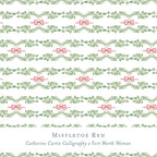 Gift Wrap - Mistletoe Red