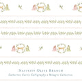Gift Wrap - Nativity Olive Branches
