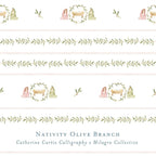 Gift Wrap - Nativity Olive Branches