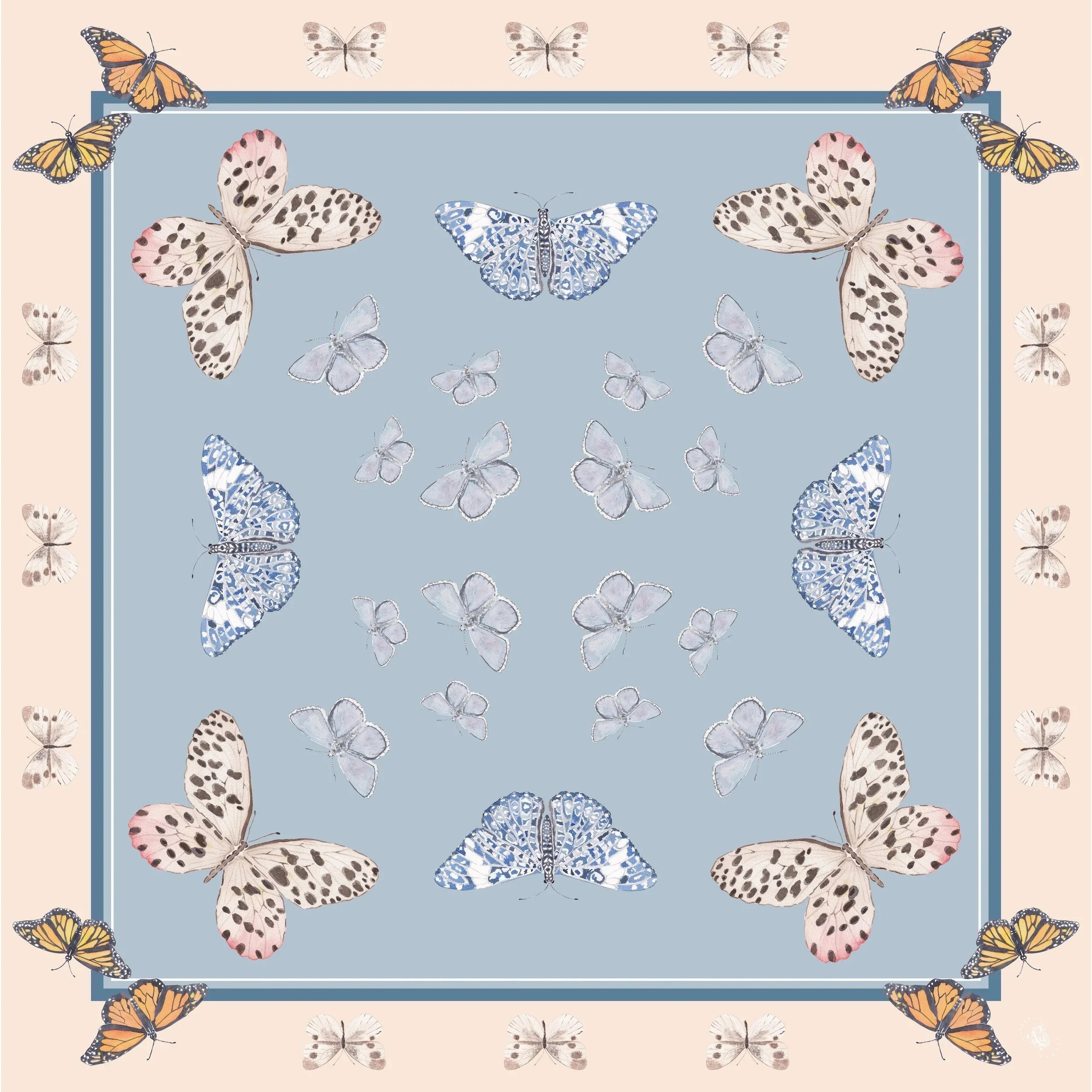 Neutral Butterfly Scarf
