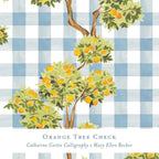 Gift Wrap - Orange Tree Check