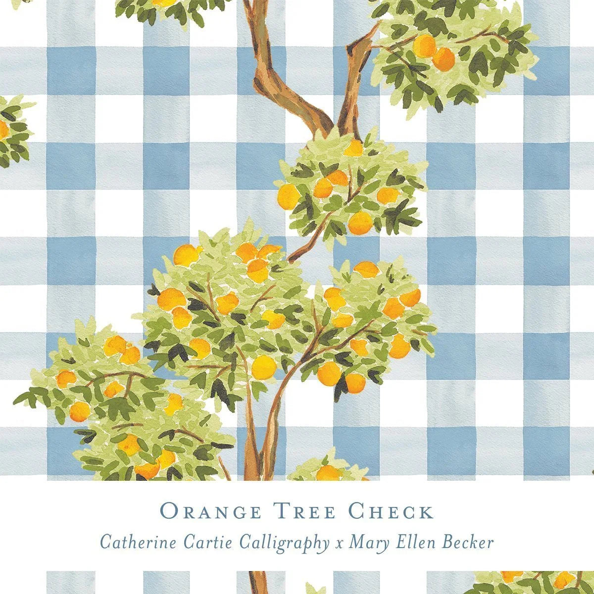 Gift Wrap - Orange Tree Check