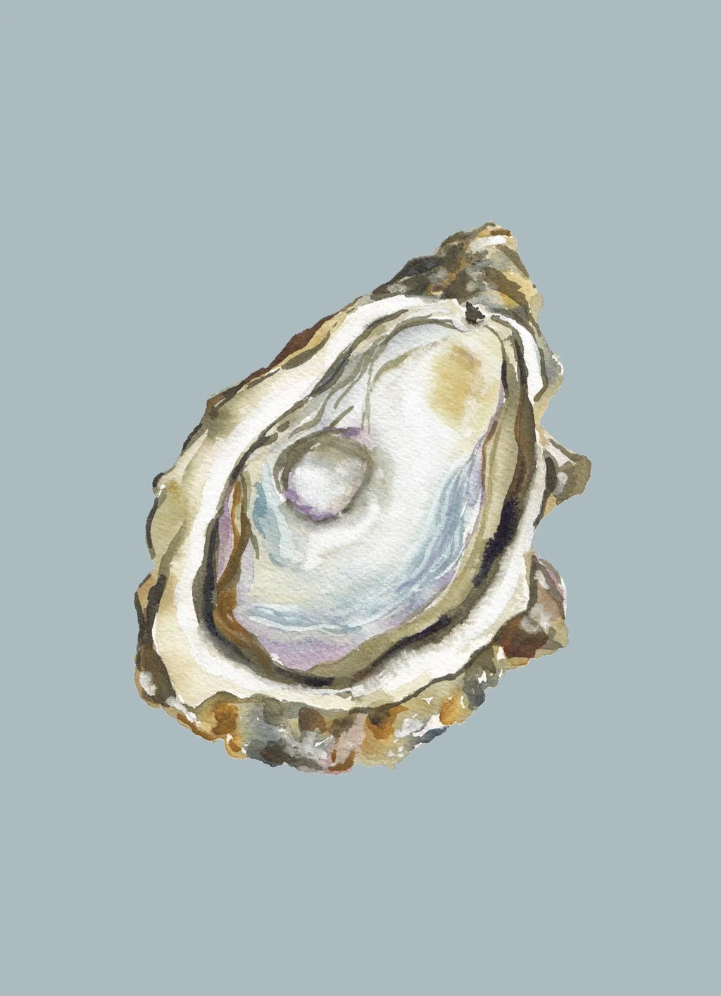 Oyster Art Print Colorful 5x7