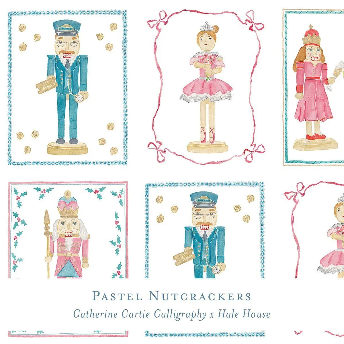 Gift Wrap - Pastel Nutcrackers