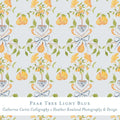 Gift Wrap - Pear Tree Light Blue