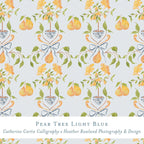 Gift Wrap - Pear Tree Light Blue