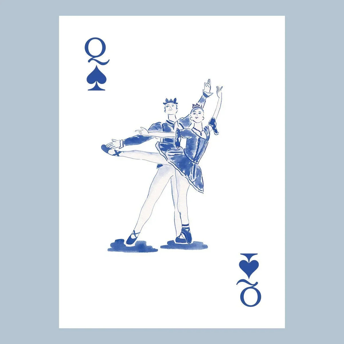 Nutcracker Toile Playing Cards with Acrylic Box