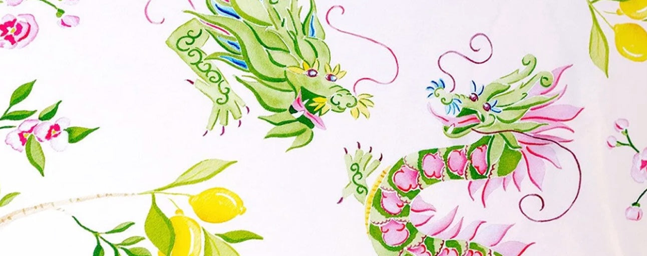 dragon garden scarf