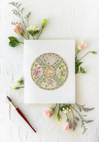 Rose Medallion Nativity Print 11x14