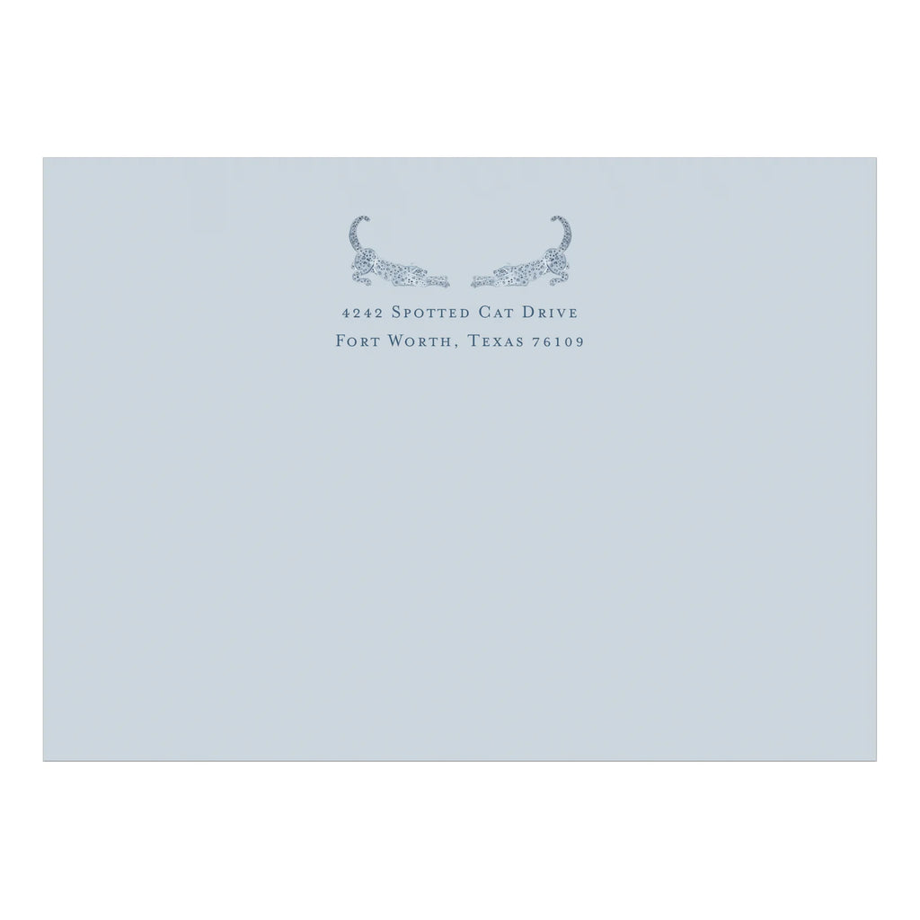 Personalized Jaguar Flat Notecards