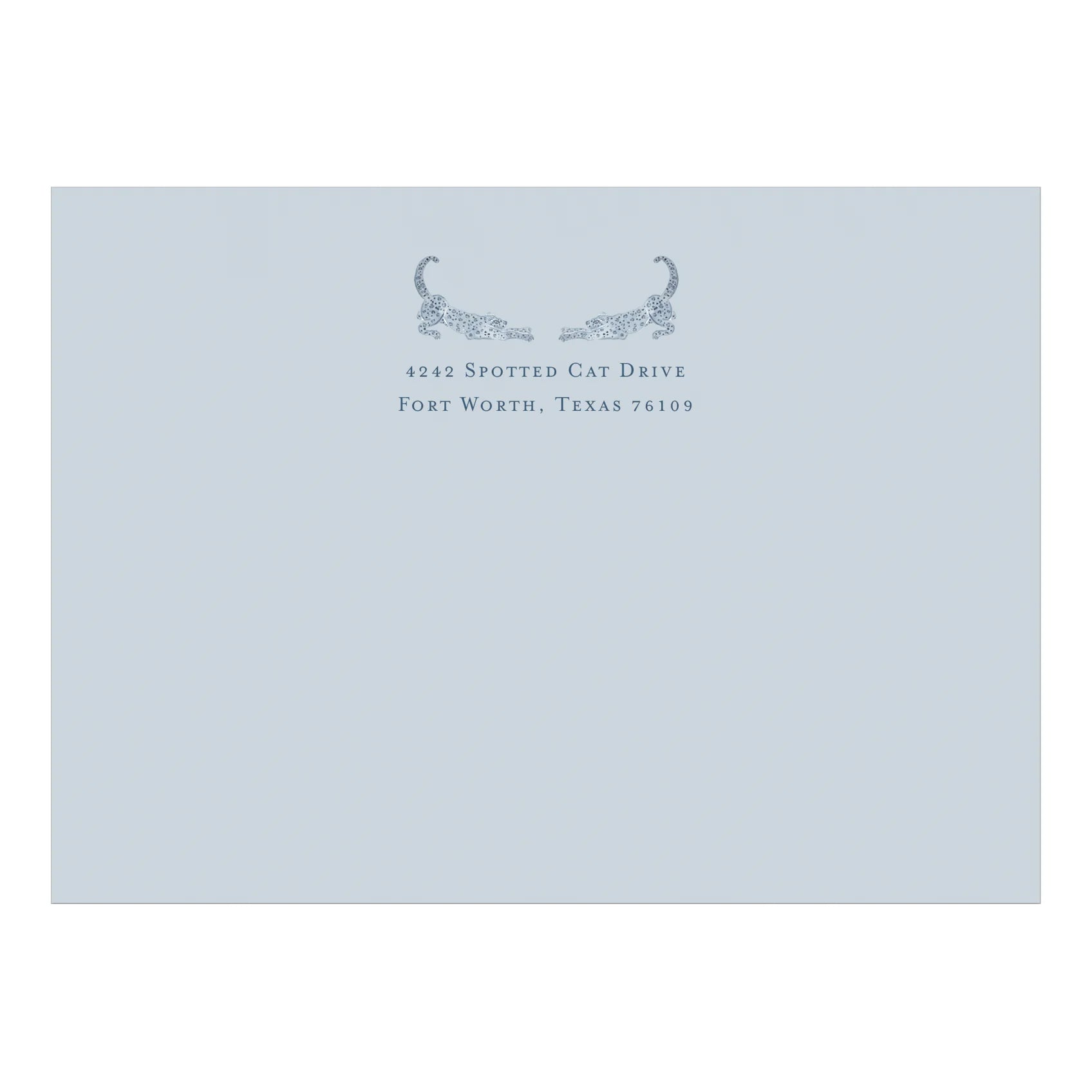 Personalized Jaguar Flat Notecards