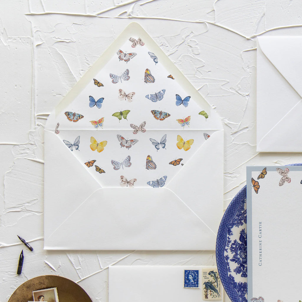 Personalized Butterfly Flat Notecards