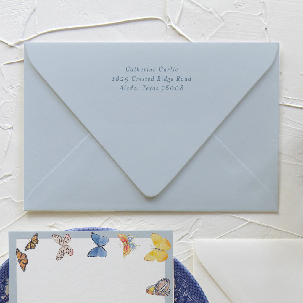 Personalized Butterfly Flat Notecards