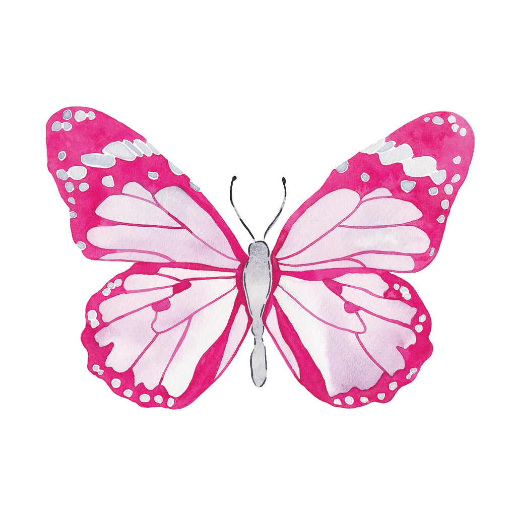 Pink Butterfly Acrylic Art Block Large