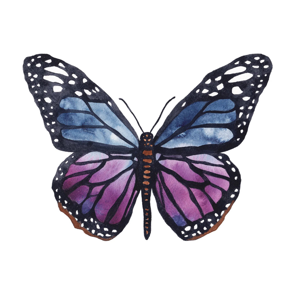 Purple Butterfly Acrylic Art Block Large