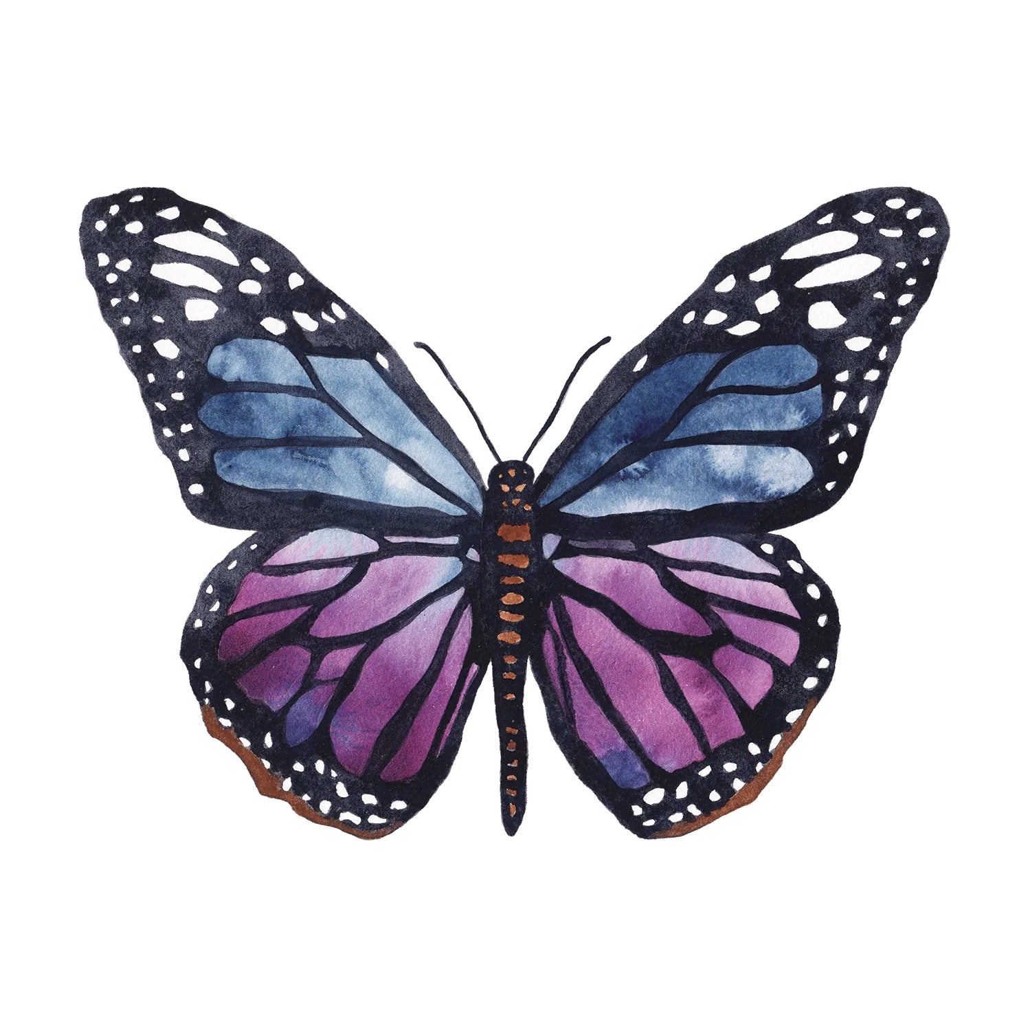 Purple Butterfly Acrylic Art Block Large