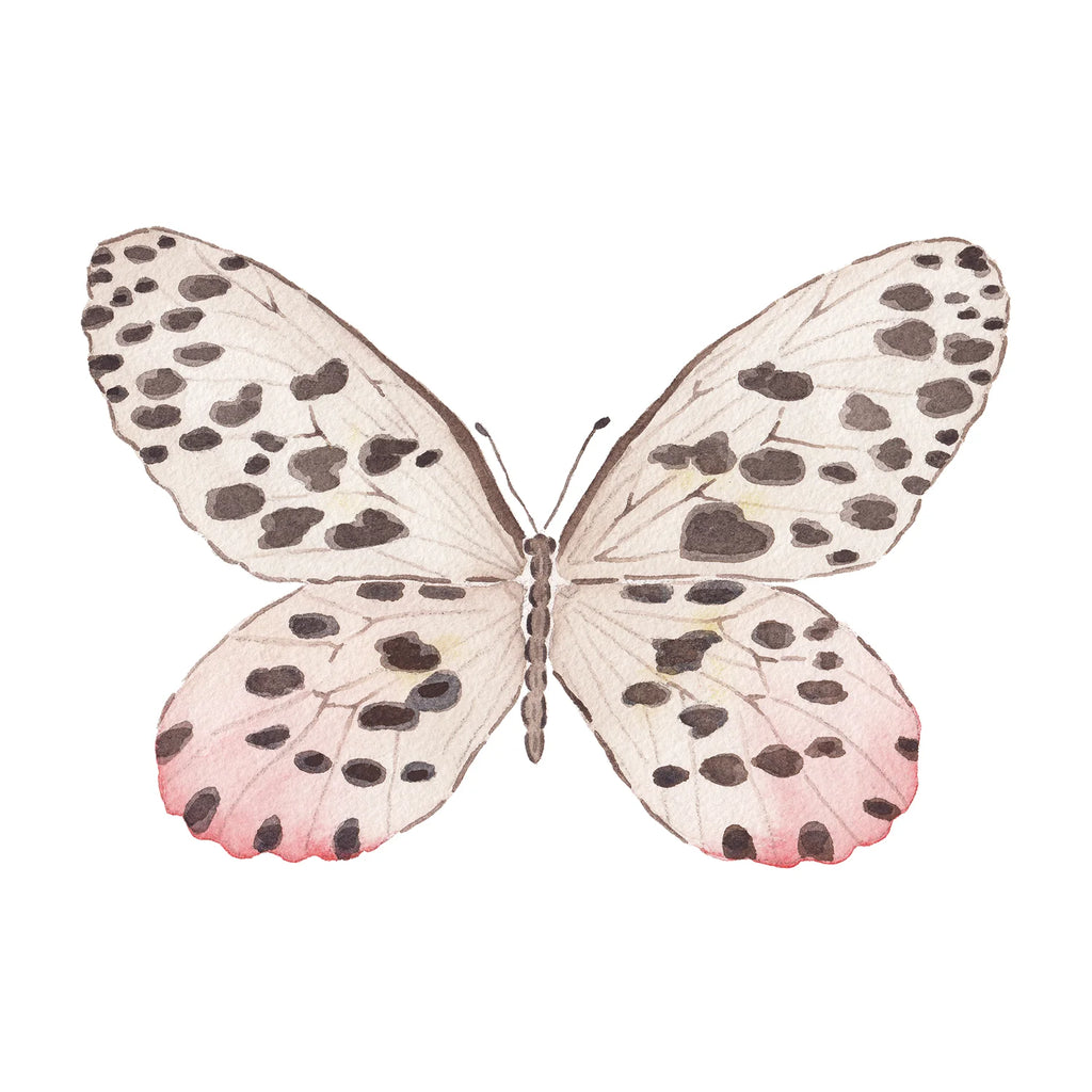 Neutral Spotted Butterfly Acrylic Art Block Small