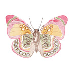 Pink and Green Butterfly Acrylic Art Block Large