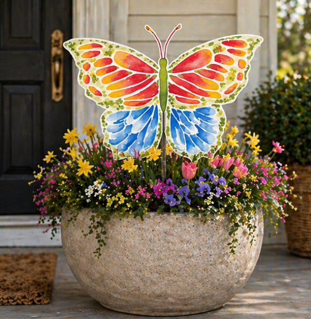 FPE x Catherine Cartie Sunset Butterfly Garden stake