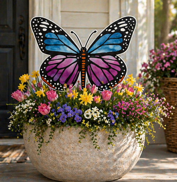 FPE x Catherine Cartie Purple Butterfly Garden Stake