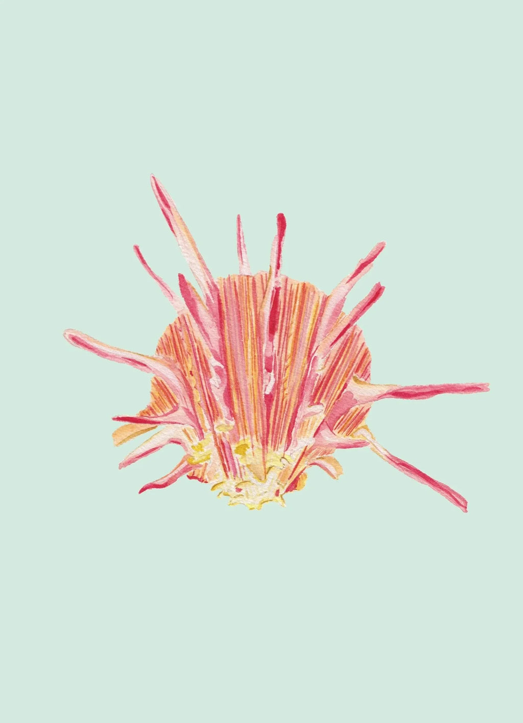 Spiny Oyster Art Print Colorful 5x7