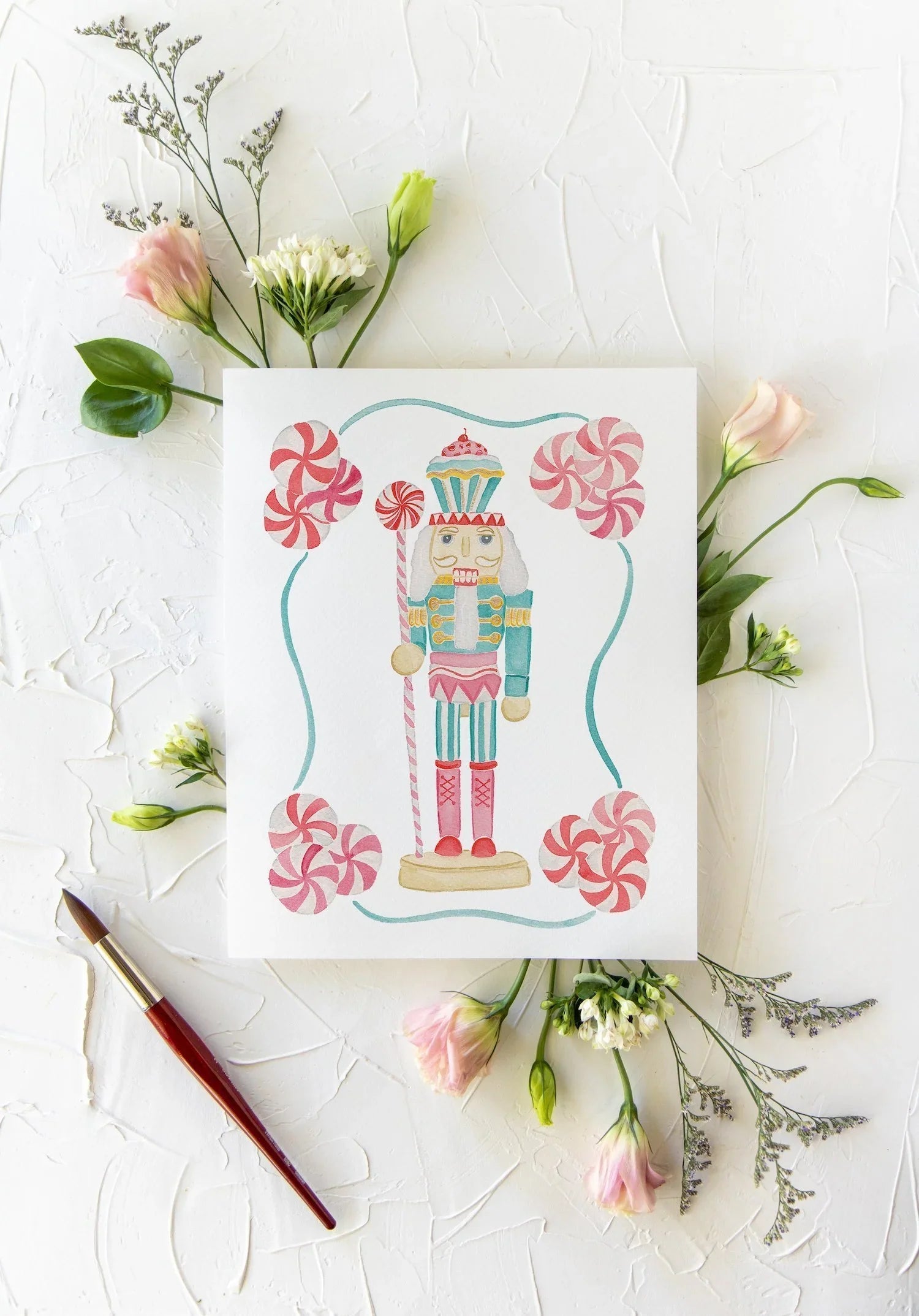 Pastel Nutcracker Art Prints 8x10