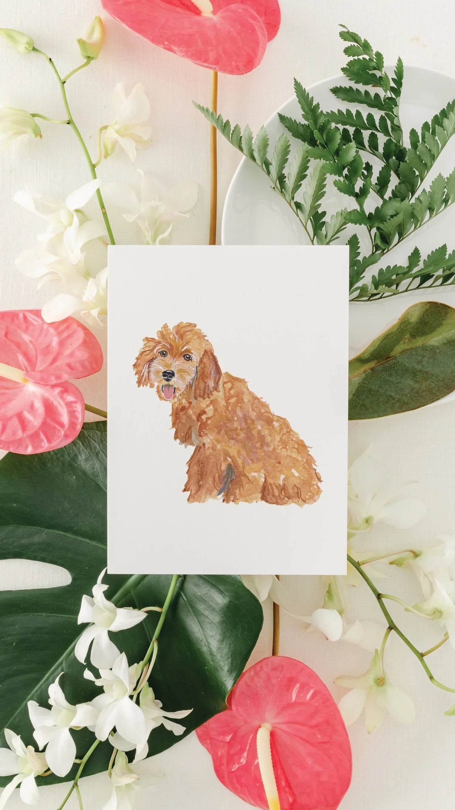 Tan Doodle Art Print